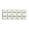 Euro Rocker Marine Switch Cover White with 2 Blue Lenses,