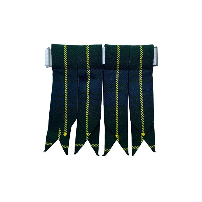 AAR Tartans Kilt Flashes with Heavy Buckle Elastic Adjusters Fit,