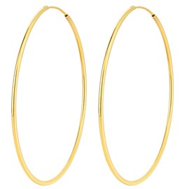 14K Gold Hoop Earrings for Women Stunning Oversized Gold Hoop Chunky Earrings for Women Elegant 60mm