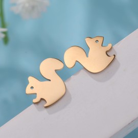 KKJOY Stainless Steel Animal Stud Earrings Wedding Bridal Shower Cat Jewelry for Women Teen Girls, Stainless Steel