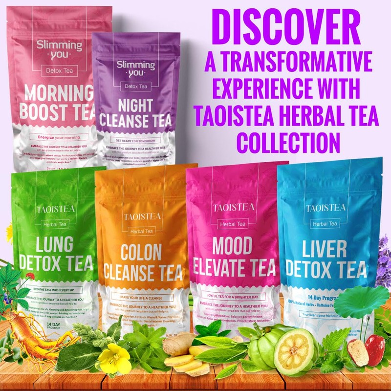 Detox Tea Morning Boost Tea (2 Pack), All Natural Herbal