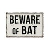 Deerts 137VS Beware of Bat - Cartel de Aluminio Retro