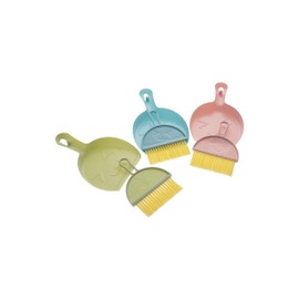 Vctitil 3 Pcs Small Broom and Dustpan Set, Mini Dust Pans with Brush Set for Table, Desk, Countertop, Key Board, Kids Dust Pan and Broom