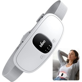 iDOO Adjustable Heating Pad for Period Cramps Relief - Portable Cordless Belly & Back Comfort with Daily Use Design, Ideal Mother's Day Gift for Wome - Color: White