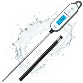 TempPro Cooking Thermometer Digital IPX7 Waterproof Washable Kitchen Fry Tempura Meat Coffee Pastry Bread Baking Low Cooking Milk Weaning Food