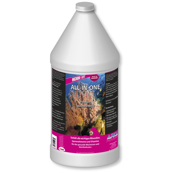 MICROBE-LIFT All-in-One Master Reef Supplement for Reef Environment Maintenance and Healthy Growth of Fish Tank Plants, 64oz