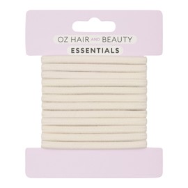 Oz Essentials Thick Hair Elastic 12 Pack - Cream