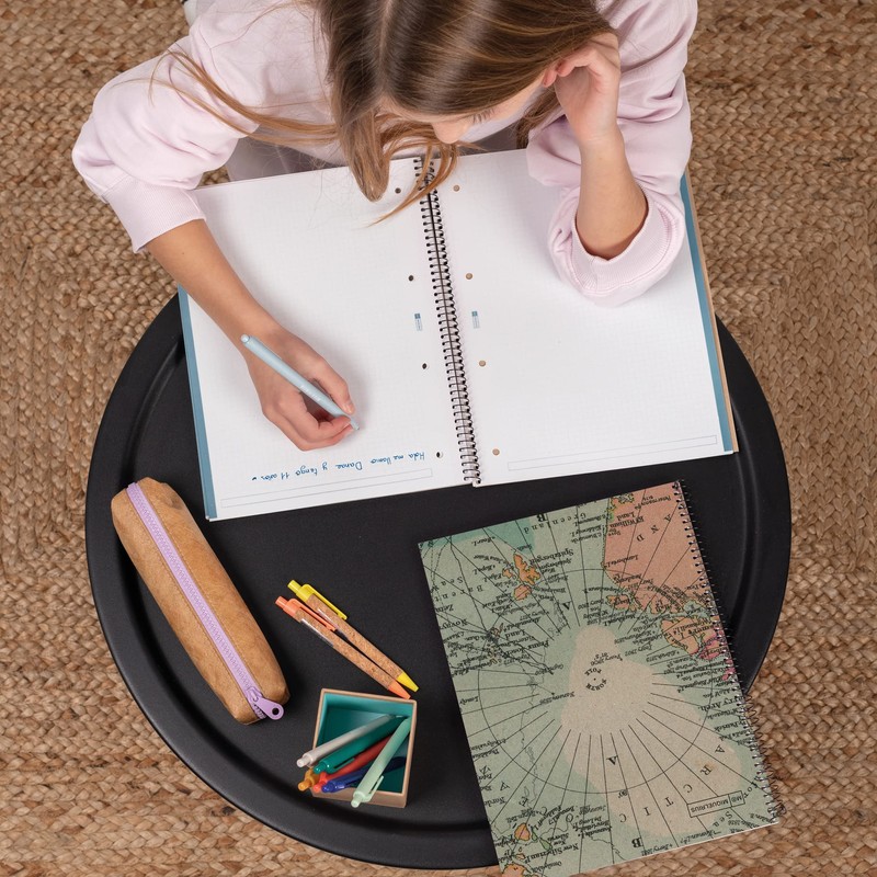 Miquelrius - 100% Recycled Notebook, 1 Coloured Strip, A4, 80