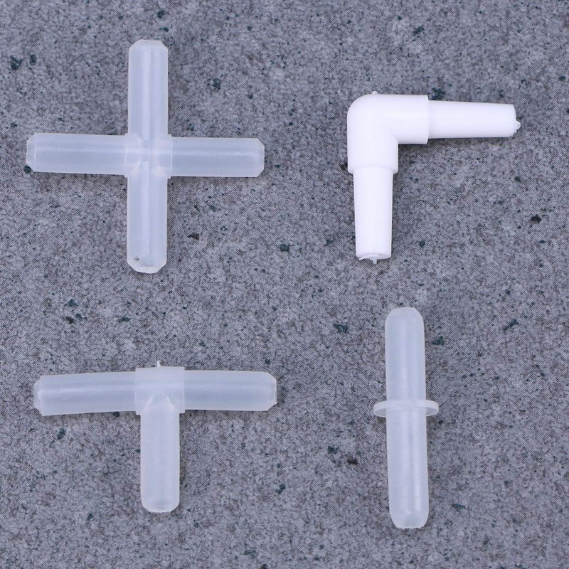 BUGUUYO 40pcs Inline Air Connectors for Aquarium Fish Tanks Straight