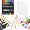 Kit de Pintura Acrílica, 36 Colores Pintura Oleo con 10