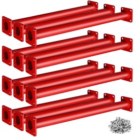 18 Inches Monkey Bars for Backyard, TAYUQEE 12 PCS Heavy Duty Metal Monkey Bars for Kids, Steel Playset Monkey Bar Rods with Mounting Plates and Powder Coating for Indoor Outdoor Backyard Playground