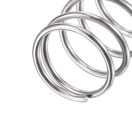 sourcing map Compression Spring, 304 Stainless Steel Compression Springs, Silver Spiral Spring, Steel Spring 11 mm, OD 0.9 mm, Cable Size 9 mm, Compressed Length 20 mm, Length 11N Load Capacity, Pack
