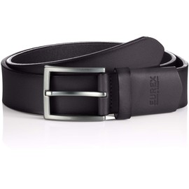 Eurex by Brax Men's Leather Elegant Sporty Belt, 02 Black