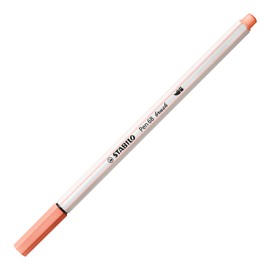 STABILO Pen 68 brush - Premium Fibre-Tip Pen with Brush Tip - Pack of 10 - Apricot