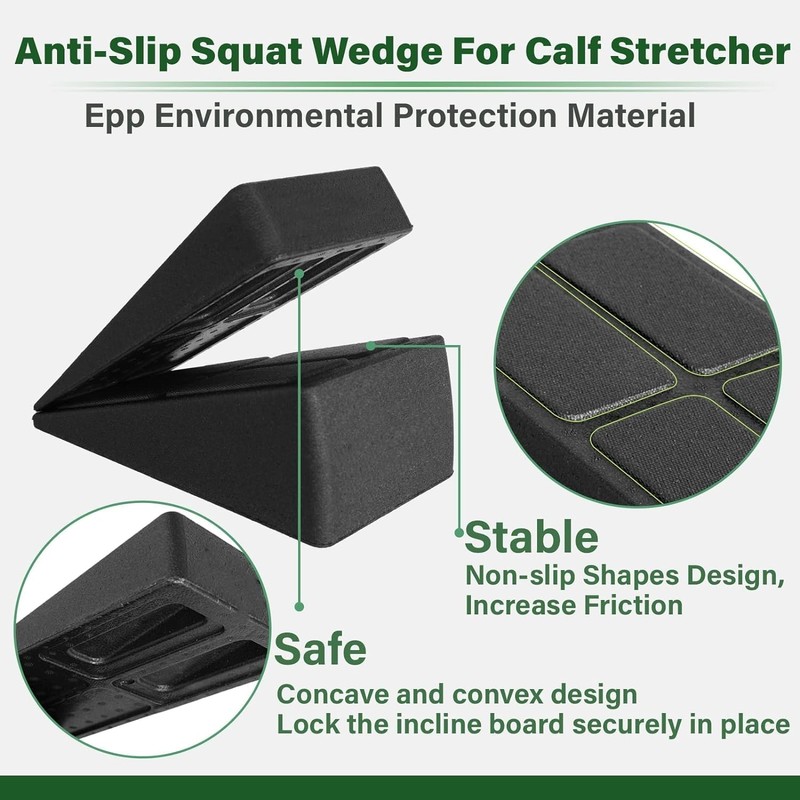 Slant Board 3pcs Squat Wedge Calf Stretcher Incline Board, 5