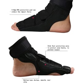 Runworld Taekwondo Training Boxing Foot Protector Gear Martial Arts Fight Muay Thai Kung Fu Tae Kwon Do Feet Protector TKD Foot Support for Men Women Kids Children (X-Small)