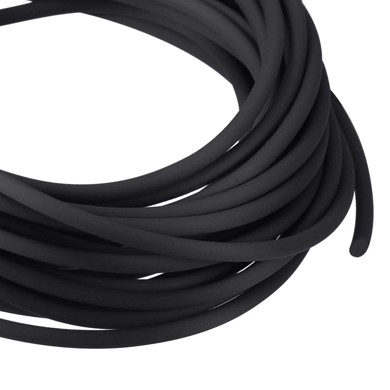sourcing map Solid Rubber Cord Tubing 10ft 1.5mm(1/16") Dia Matte