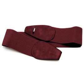 Van Der Rich ® - Obi Belt Elastic Stretchy Width 7 cm - Women, bordeaux