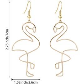 CWVHQ Retro Alloy Flamingo Drop Dangle Earrings And Cute Pineapple Tropical Fruit Earrings For Women (bird)