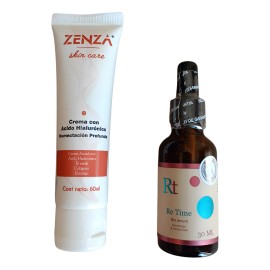 Sérum Antiedad Re-time Vitamina E + Crema Ácido Hialurónico. Madura Noche