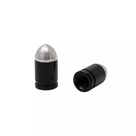 PRO+ BULLET VALVE CAPS IN BLACK USED FOR PRESTA VALVE