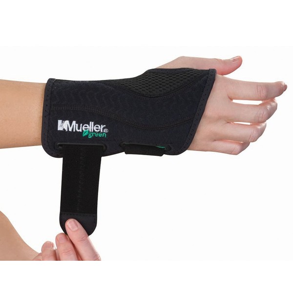 Mueller Green Fitted Wrist Brace - Right SM/MD [86271] 1 Each (Pack of 2)