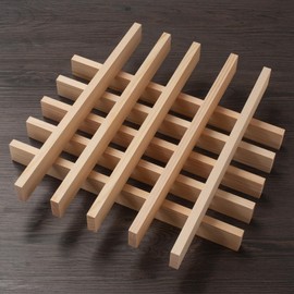 Wood Trim Wooden Strips Slats for Wall, Wooden Dowels Sticks for Crafts, 1/2" × 1.5" × 15", 10 PCS Square Wood Dowel Rods for Crafting, Unfinished Hardwood Sticks Flat Lumber Boards for Woodworking