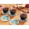 HAOCOO Round Drink Coasters With Holder (Set of 6), Absorbent