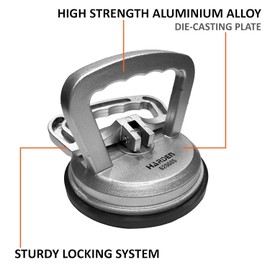 Harden 2-Pack Single Head Suction Lifters – Heavy-Duty Glass Lifting Tool with Large Easy-Grip Handle for Windows, Tile, Windshields, Sheet Metal – Strong ABS Body