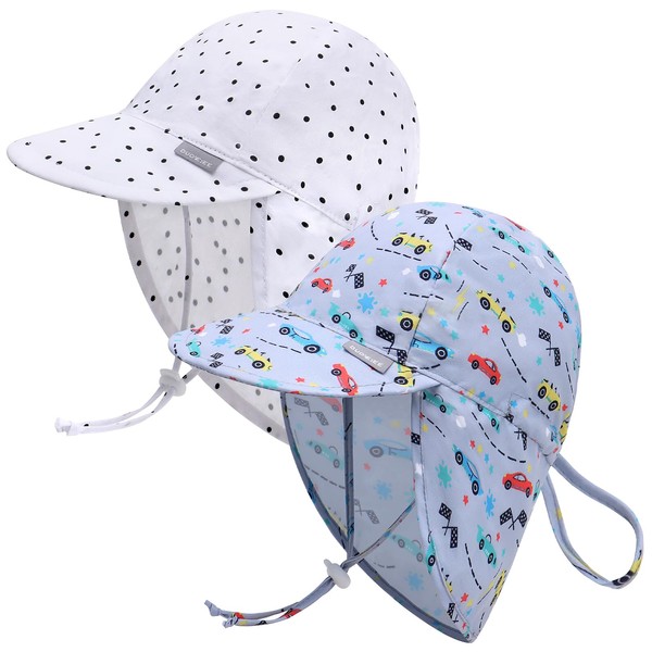 Duoyeree Baby Sun Protection Hat with Neck Flap Comfortable Summer