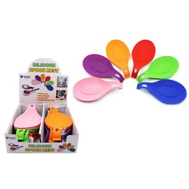 Diamond Visions 01-1483 Silicone Spoon Rest MultiPack Set in Assorted Colors (2 Spoon Rests)