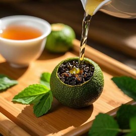 Xiao Qing Gan Pu-erh Tea – Aged Tangerine Peel with Fermented Yunnan Tea – Citrus Pu'er Tea – 15.16oz (430g) Whole Mini Tangerines