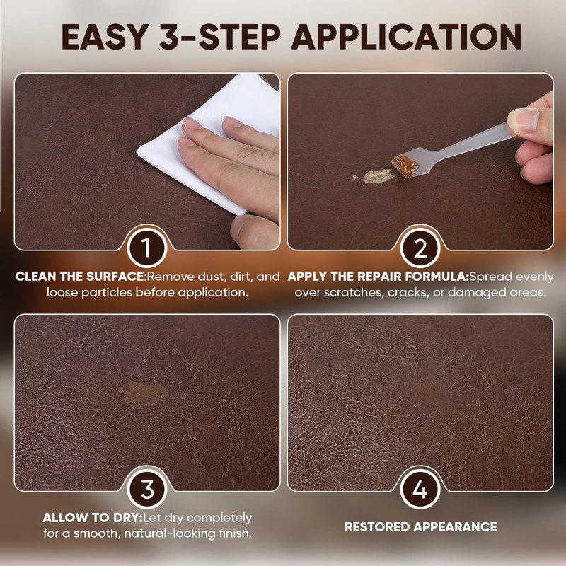 Leather & Vinyl Repair Kit,10 Mix Colors DIY Repair for