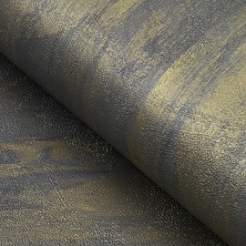 FunStick Thick Grey Gold Stained Concrete Wallpaper Peel and Stick Textured 3D Concrete Contact Paper for Countertops Waterproof Removable Faux Cement Wallpaper for Bedroom Walls Cabinets 15.8"x78.8"