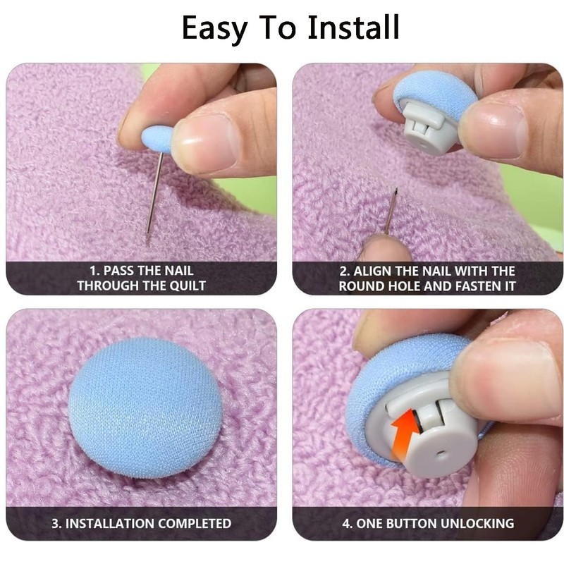 Yharnamite 20 Pcs Duvet Pins, Cover Holding Clip, Reusable Quilt