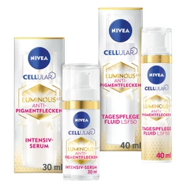 NIVEA Cellular Luminous Anti-Pigment Spot Set with Face Serum, Anti-Ageing Day Cream with SPF 50, Skin Care with Hyaluronic Acid, to Reduce All Types of Pigment Spots