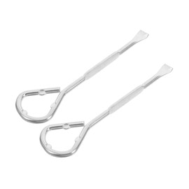 Operitacx 2 Stück Dosenöffner Handbuch Opener Werkzeug zum Öffnen von Eimern Werkzeug zum Öffnen des Eimerdeckels Metalldose Öffner Farbdosendeckelreiniger Flaschenöffner Stahl Silber