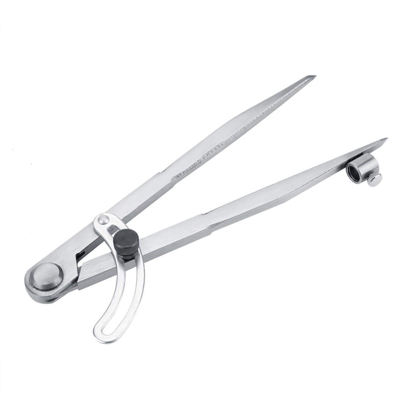 Akozon Leather Compass 200 mm Wing Leather Divider Rotating Tool