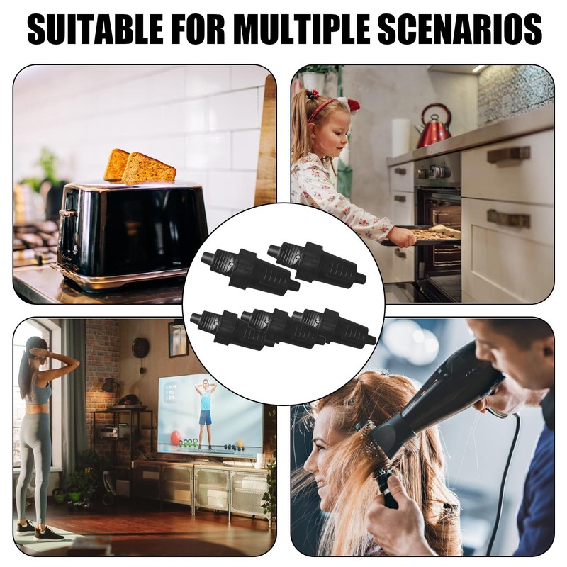 5 Pairs Schuko Plug Coupling: 250V 16A IP54 Protective Contact