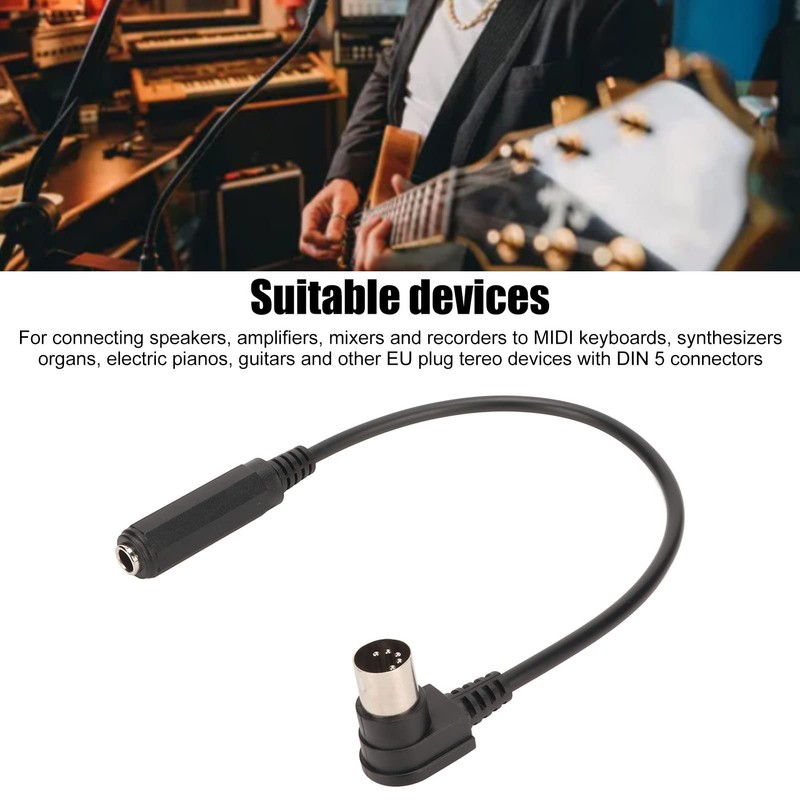 5 Pin DIN Cable MIDI Cable 6.35mm to MIDI TRS