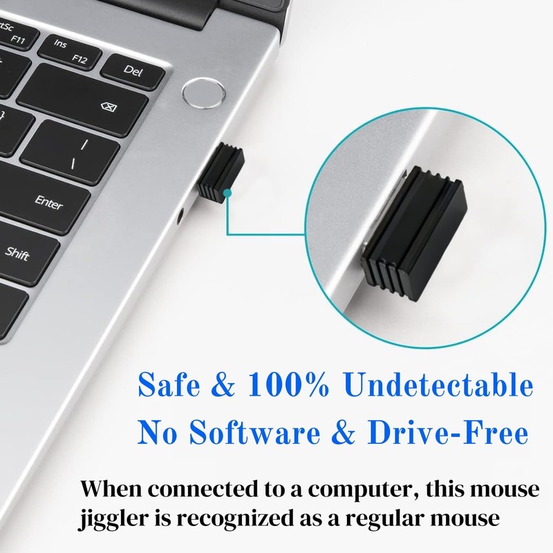 Yiqicomle Mouse Jiggler Mover, Undetectable USB Wiggler Automatic Mouse Movement