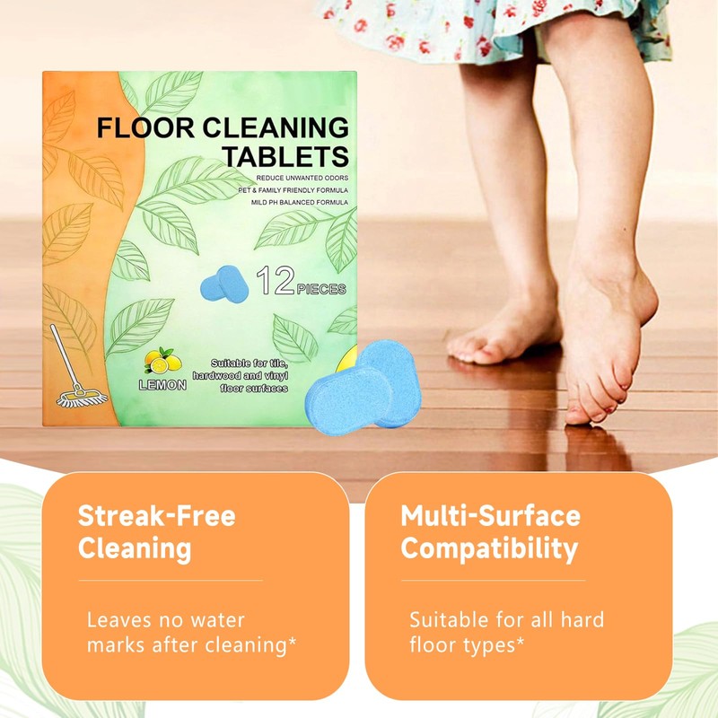 New 24 pcs Floor Cleaner Tablets Hard Floor Cleaner Tablets