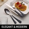 DINYWOW 20-Pieces Black Silverware Sets for 4,Black Handle Stainless Steel