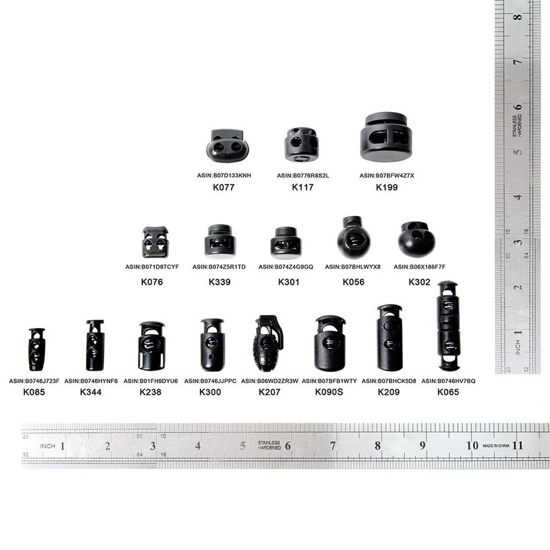 DYZD Plastic Cord Lock End Toggle Double Hole Spring Stopper