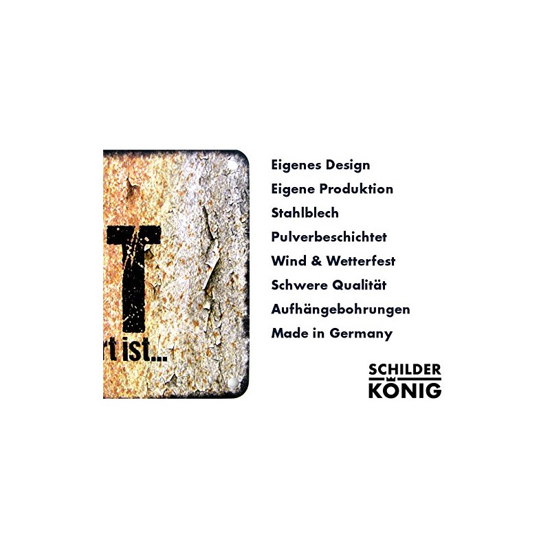 28x20 cm Metal Sign Ich bin wie ich bin Special