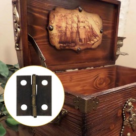 60 Pcs Antique Mini Hinges 15 * 18 mm Small Hinges for Dolls House with 240 Screwsfor DIY Crafts Wooden Box Toys Cabinet Drawer,with Screwdriver and Plastic case