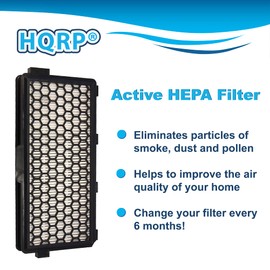 HQRP 4-Pack Active HEPA Filter compatible with Miele Callisto Capricorn Complete C3 Earth Alize Leo Gemini Carina Antares Canister Vacuum Cleaners, SF-AH50 05996883 SF-AA50 AirClean Replacement