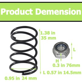auaurly 6 PCS Trimmer Head Compression Spring 3660582001 and Nut Fits 15'' String Trimmers ST1500,ST1500-S,ST1500F,ST1500SF,ST1520,ST1530,STA1500