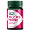 Nature's Own Folic Acid 500mcg 120 Tablets