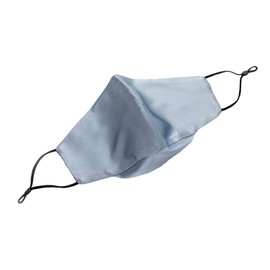 HABAC STUDIO - 100% Mulberry Silk Face Masks Reusable Black Face Masks Washable UK Face Covering for Women Mens Face Masks Silk Mask Nose Wire Adjustable Unisex Wedding Special Occasion. (Light Blue)
